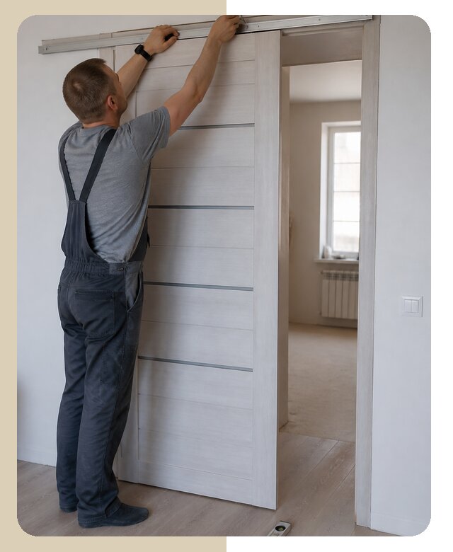 Профессиональная установка раздвижной двери под ключ в Новороссийске